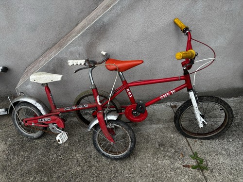 Two little raleigh bikes - two,