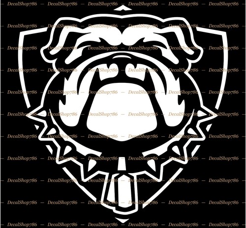 Bull dog head silhouette - dog,