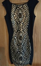 Lipsy Size 12 Gold Sequin