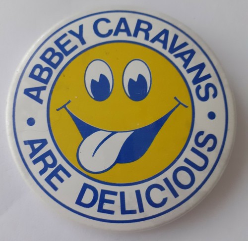 Button badge abbey caravans - button,
