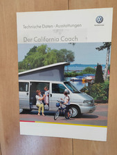 VW T4 Westfalia California Coach Technical Information Brochure August 2001