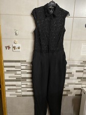kardashian kollection FOR LIPSY Black Women Jumpsuit Size 14 VGC