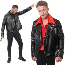 Adults black leather jacket - adults,