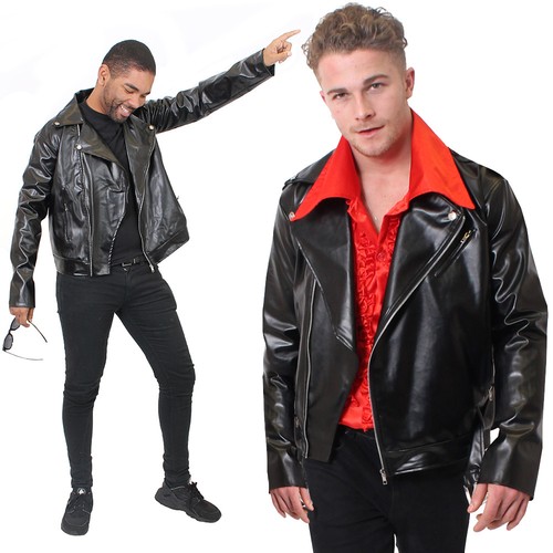 Adults black leather - black, jacket