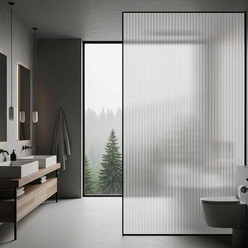 Reeded glass film fluted - glass,