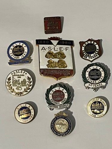 Aslef union enamel lapel - 9,