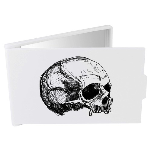 Skull compact makeup mirror - makeup,