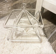 6 in Clear Merkaba Crystal Singing Pyramid for Healing Energy Meditation Yoga