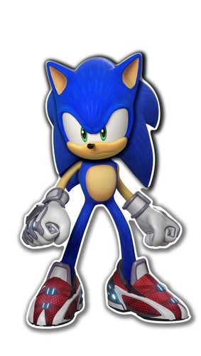 Sticker sonic cartoon and - 3d,