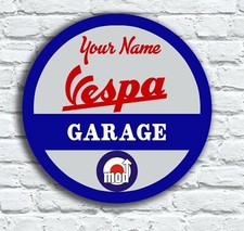 Personalised vespa metal sign - personalised,