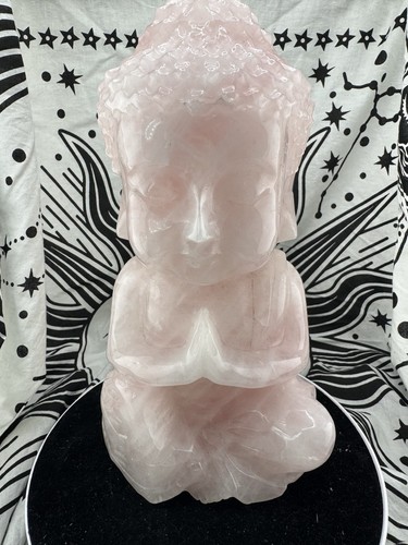 Large rose quartz - quartz, buddha