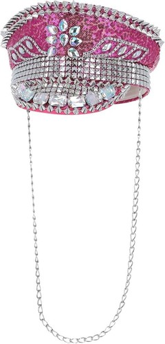 Sequin captains hat - sequin, studded
