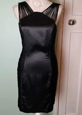 Mango Black Satin Fringed