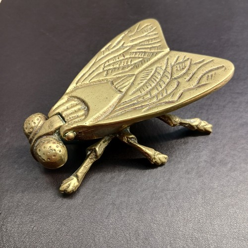 Vintage brass fly ashtray - vintage,
