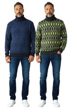 Mens High Neck Argyle