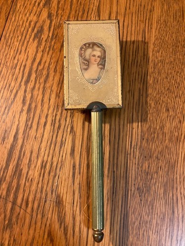 Vintage gold tone hair brush - tone,