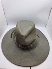 DPC Dorfman Pacific Bucket Rain Sun Mesh Hat Size Medium Drawstring Fishing Hat