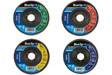 4 x 115mm Flap Discs Sanding Disc 40g 60g 80g & 120g Aluminium Oxide 4 Pack