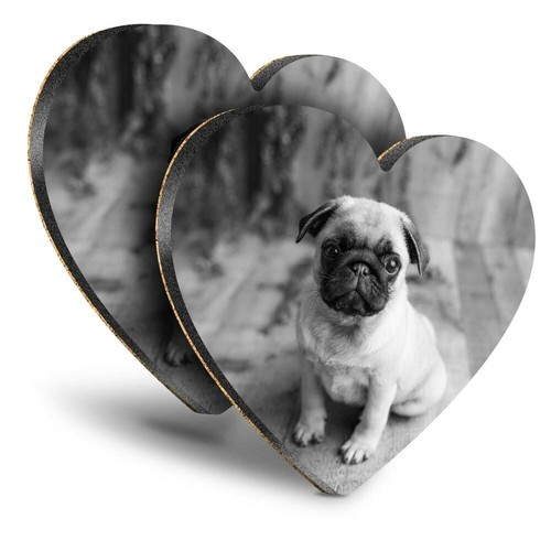 Heart mdf coasters - 2x,