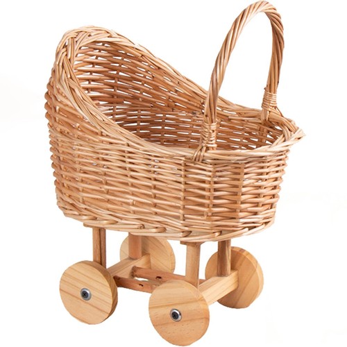 Woven rattan stroller shaped - woven,