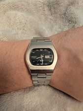 1970s Seiko Tv 6119-5430 Automatic Stainless Steel Watch Working Condition