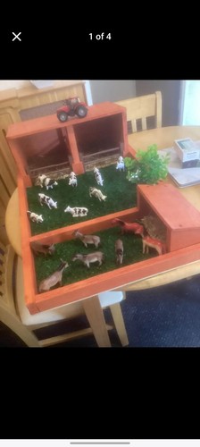 Wooden farm set - with, animals