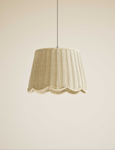 Wicker scallop lamp shade - m&s,