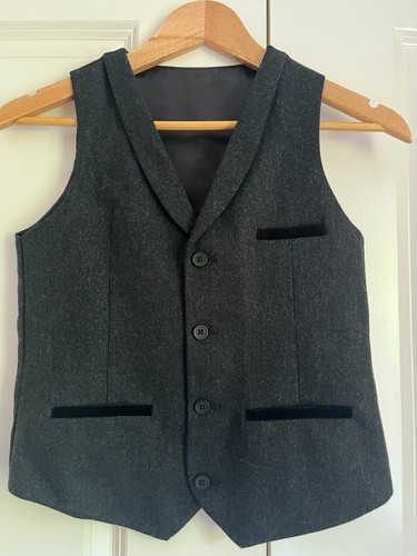 Grey wool and polyester - polyester, boys