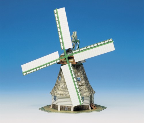 Card model kit windmill - model,
