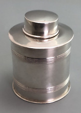 Antique Silver Tea Caddy Ellis & Co Birmingham 1910 117g HLZX