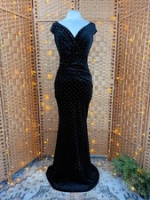 Black Velvet Polka Dot Maxi