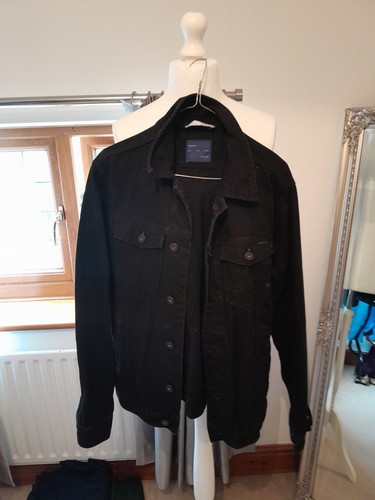 Mens black zara denim jacket - mens,
