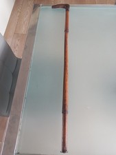 Antique Edwardian Horn Handle 32.5" Bamboo Walking Cane/Stick.Great Patina