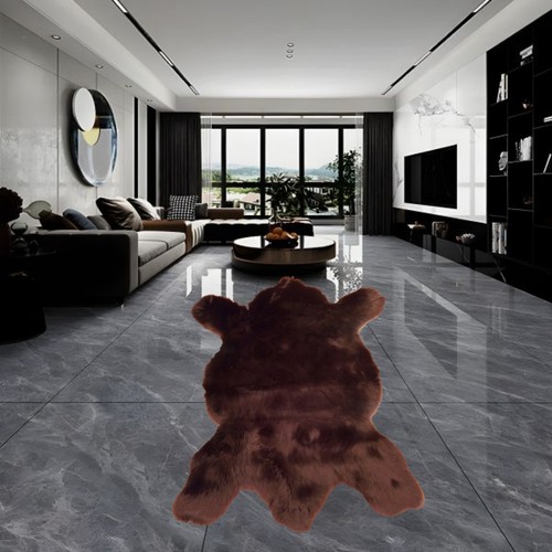 Brown bearskin faux - brown,