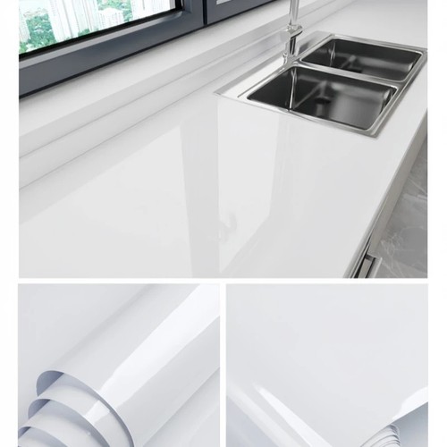 White gloss vinyl wrap - white,
