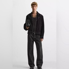 Zara Men's Black 100% Cowhide