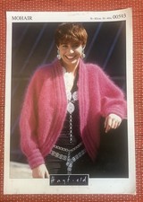 WOMENS MOHAIR CIRCULAR CARDIGAN JACKET 30”-40” VTG 90’s KNITTING PATTERN 593