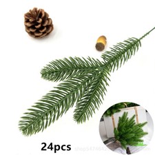 24x Artificial Plants Pine Branches Christmas Garland DIY Xmas Party Decorations