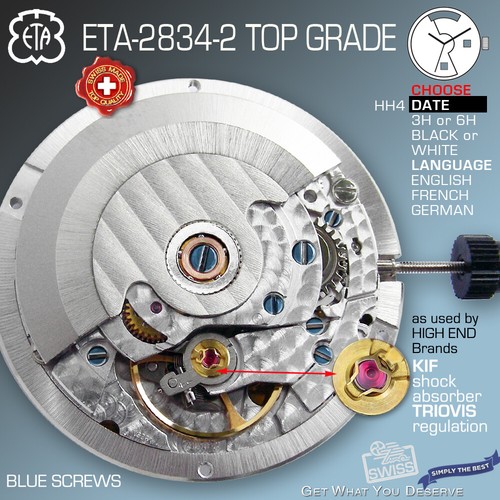 Movement automatic eta 2834 - movement,
