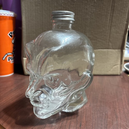 Clear glass skull shaped head - skull,