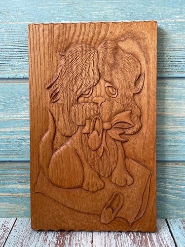 Vintage hand carved wood - carved,