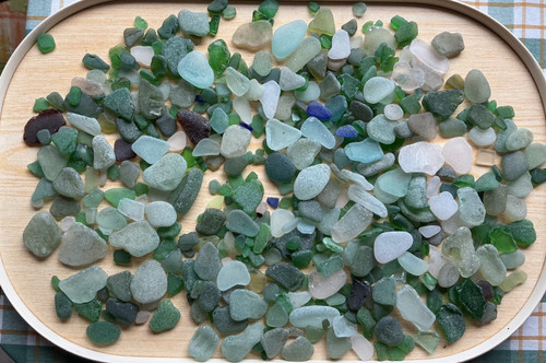 1kg sea glass pieces - sea, various