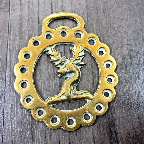 Brass stag head antlers - brass,
