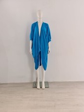Hampstead Bazaar Blue Longline Jacket One Size Drape Kimono Waterfall Cardigan