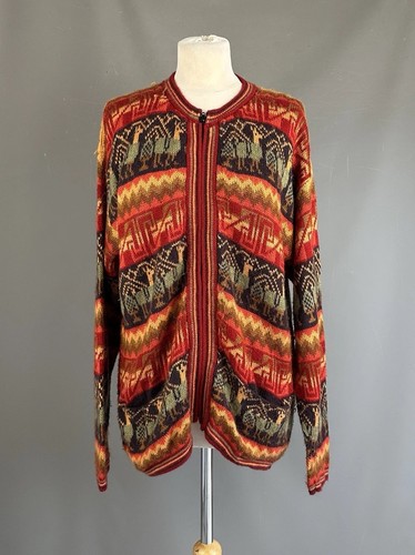 Peruvian hand knit vintage red - peruvian,
