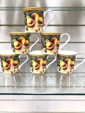 Worcester Coffee Mug Fruit Tea Coffee Set of 6 Fine Bone China Ideal Gift