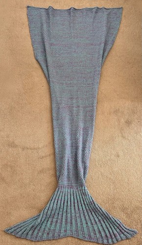 Mermaid tail blanket blue - mermaid,