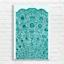 Vibrant Floral Tapestry Teal