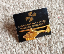 Wales Air Ambulance Gold Colour Pin Badge - 3cm approx