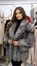 SAGA Real FOX Fur Tag ROYAL